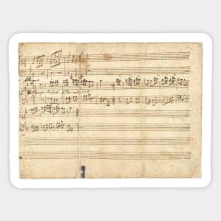 Mozart | Original manuscript | First musical composition | 3 of 4 Sticker